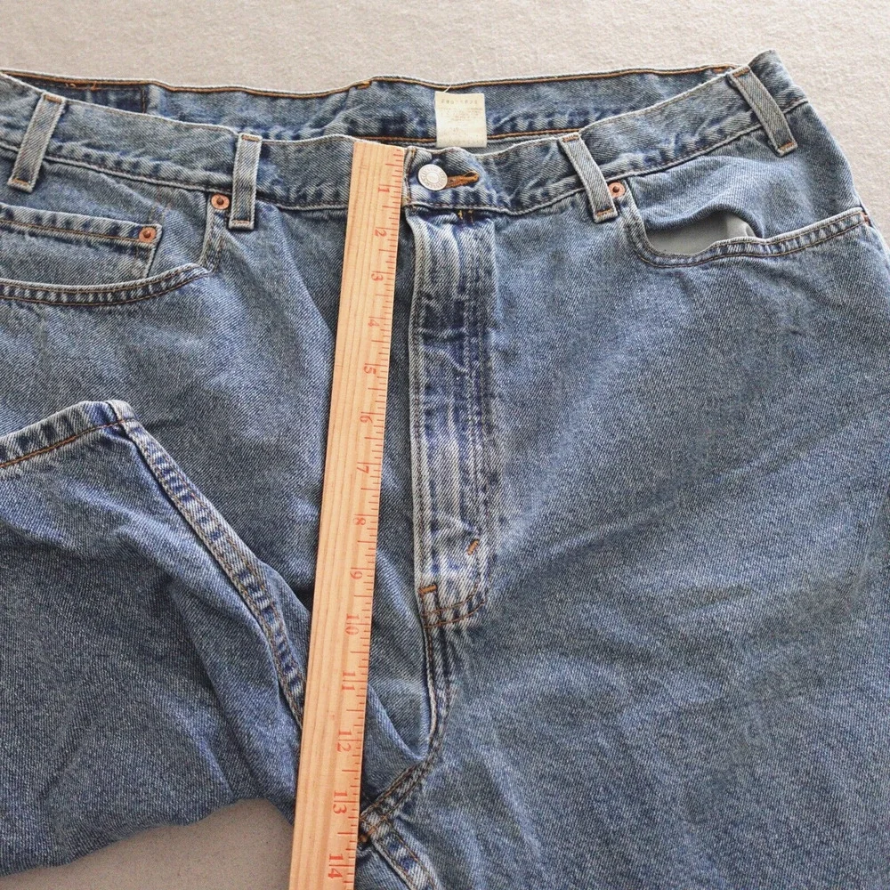 VTG Levi 505 Shorts Men 42 Regular Fit Blue Denim Medium Wash Casual Blackwing
